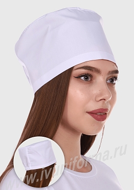 Колпак медицинский белый на резинке унисекс арт. ГУ-12-61-ТС